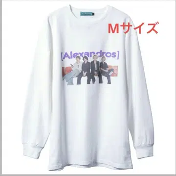 ALEXANDROS CREW LONG TEE WHITE M 사이즈