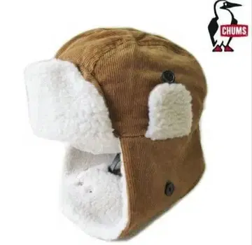 [ CHUMS ] 새상품 코듀로이 플라이트 캡 귀도리 보아캡 베이지