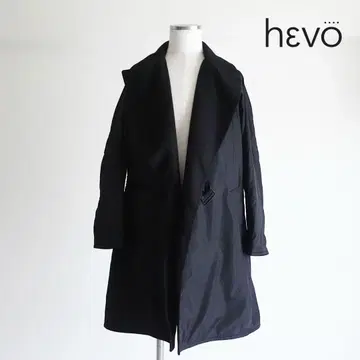 Hevo 나일론 타이 로켄 코트 블랙 44 이탈리아제