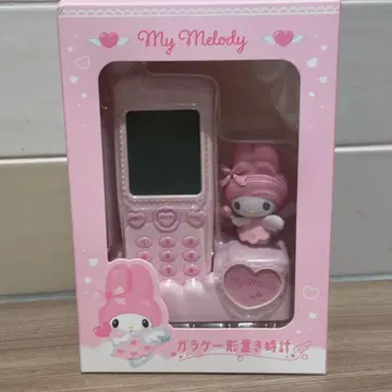 미개봉 마이멜로디 산리오 폴더폰 모양 탁상시계