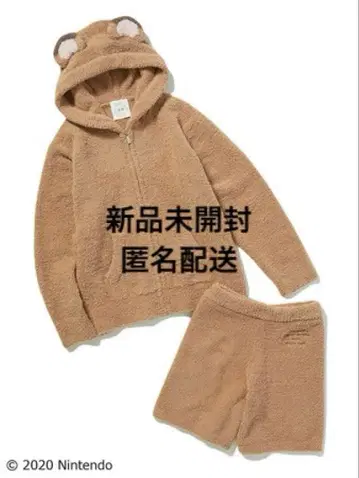 젤라피케 동물의 숲 츠부마메 캐릭터 후드티 & 숏팬츠 세트