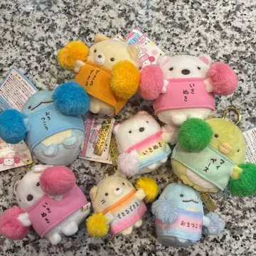 스미코구라시 검정 Shop 한정판 응원 시리즈 걸이 봉제 인형 고양이