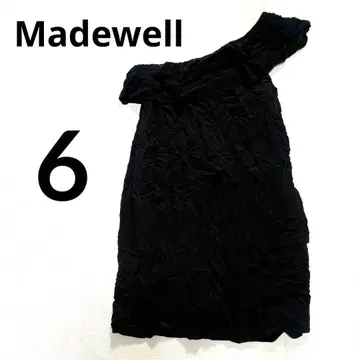 Madewell [ 6 ] 원숄더 블랙 원피스 심플 파티에도