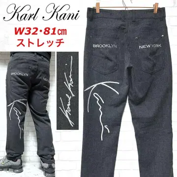 Karl Kani 빅 자수 스트레치 워크 팬츠 치노 팬츠 슬림 핏