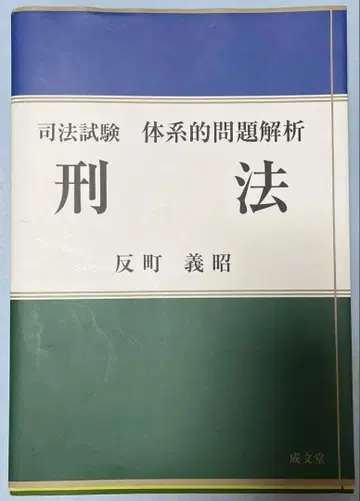 사법시험 체계적 문제 분석 형법 반마치 요시아키 성문당