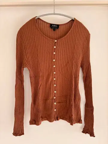 A.P.C. 아페쎄 브라운 긴팔 티셔츠 S 새상품급