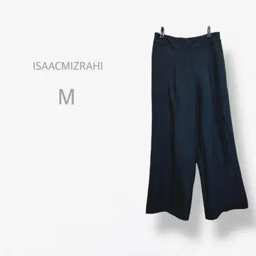 [ ISAACMIZRAHI ] 와이드 팬츠 센터 프레스 허리밴딩 무지