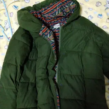 TITICACA 그린 퀼팅 다운 코트 M