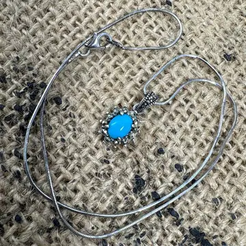 터콰이즈 마카사이트 목걸이 빈티지 앤티크 이탈리아제