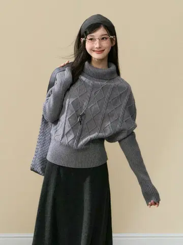 푹신푹신 니트 스웨터 외출에도 딱 맞는 겨울 코디