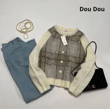 a1577. 새상품 doudou 샤기 니트 가디건