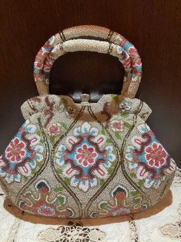 미사용 비즈 자수 파티 백