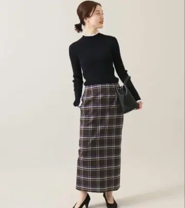 이에나 IENA 체크 타이트 스커트 38