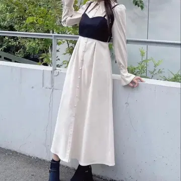 EATME 2way 뷔스티에 포함 셔츠 원피스