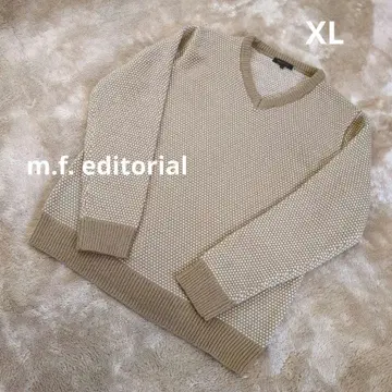 m.f. editorial 베이지 V넥 스웨터 XL