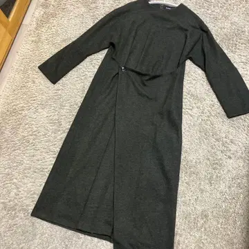 BLENHEIM 카키 긴팔 울 원피스 S