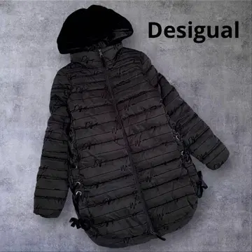 Desigual 안감 퍼 패딩 자켓 BLACK 38