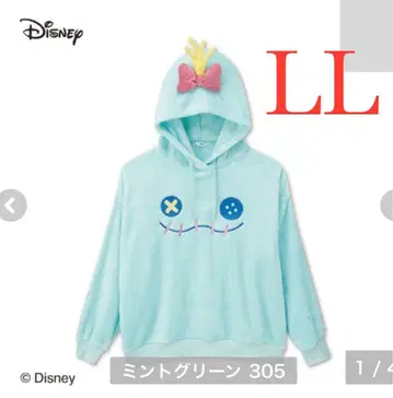 디즈니 Disney 스티치 스크램프  후드티 사이즈 LL