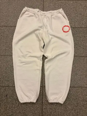 [ Student.Ath. ] 화이트 스웨트 팬츠