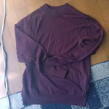 오리히카 ORIHICA 모크넥 니트 M 보르도 차분한 컬러