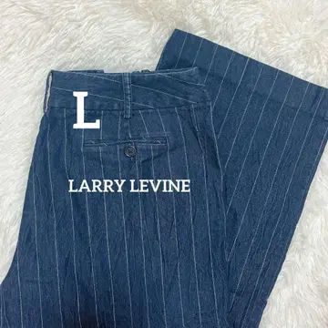와이드 팬츠 [ L ] 네이비 [ LARRY LEVINE ] 핀스트라이프