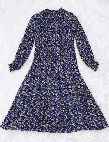 SOULEIADO 소레이아도 프린트 코튼 개더 원피스