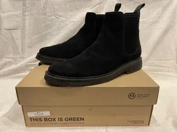클락스 사이드 고어 부츠 첼시 부츠 스웨이드 블랙 UK7