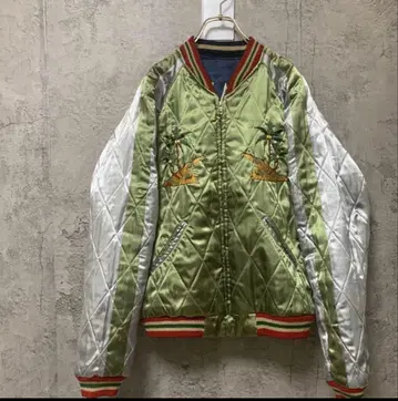 스카잔 올리브 그린 실버 자수