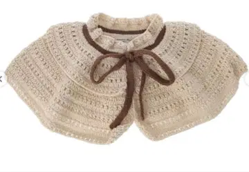 사만사 모스모스 니트 티어드 탈착식 옷깃 아이보리