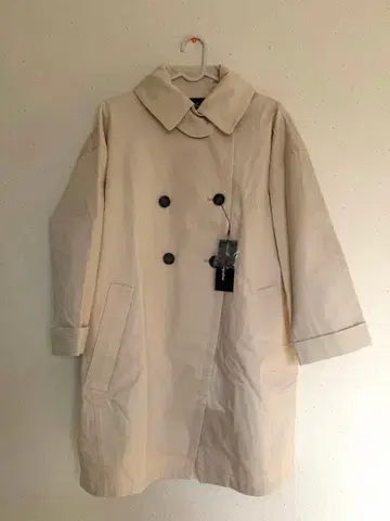 택 포함 새상품 Anne Coquine 트렌치코트 S 베이지 더블 버튼