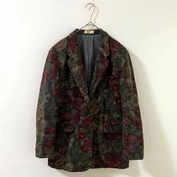 4358 Azrobe 레트로 빈티지 자켓 꽃무늬 올 패턴 9호 M