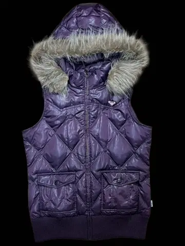 ROXY 퍼 후드 다운 베스트 00s