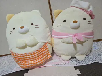 스미코구라시 고양이 봉제 인형 크림색 빅