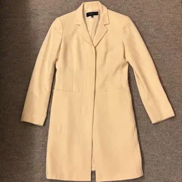 EPOCA 크림색 버튼 롱 코트 M