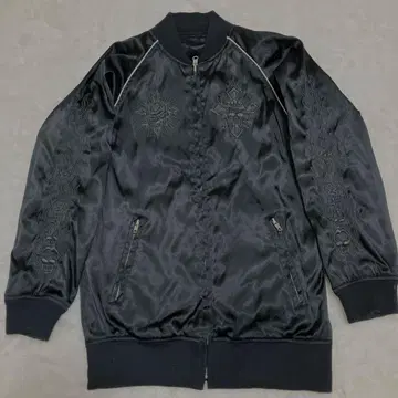 리버서블 스카잔 자수 블루종 블랙 남성용