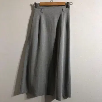 blessaly 빈티지 그레이 롱 플리츠 스커트