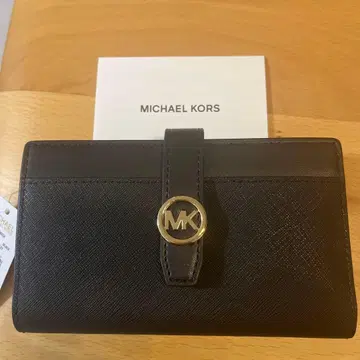 마이클코어스 2단 접이식 지갑 블랙 미사용 새상품