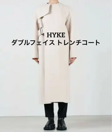 미사용품 하자품 하이크 HYKE 더블 페이스 트렌치코트 사이즈 1