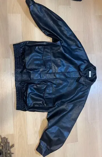 WEGO 블랙 가죽 자켓