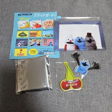 [ 미사용 새상품 ] 퍼펫 순순 아크릴 스탠드 체리 슬라이드 파우치