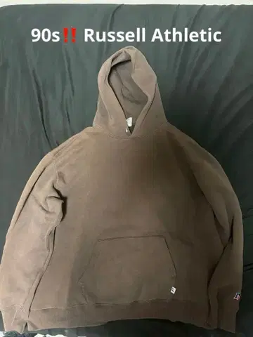 90s 러셀 애슬레틱 후드티 브라운