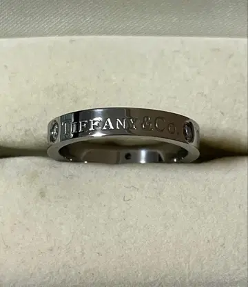 [ 새상품급 ] TF 남성용 실버 반지 다이아몬드 컷 19호 미사용품