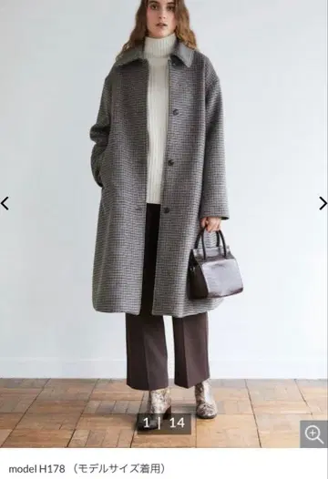 moussy 체크 무늬 롱 코트