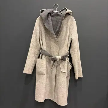 BOSCH 후드 부착 울 혼방 롱 코트