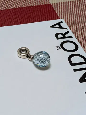 PANDORA 스카이블루 크리스탈 참