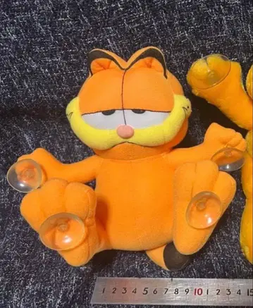 당시물 가필드 흡착컵 부착 봉제 인형