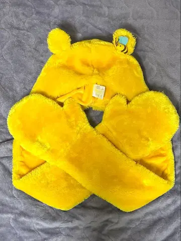 곰돌이 푸 후드 부착 머플러