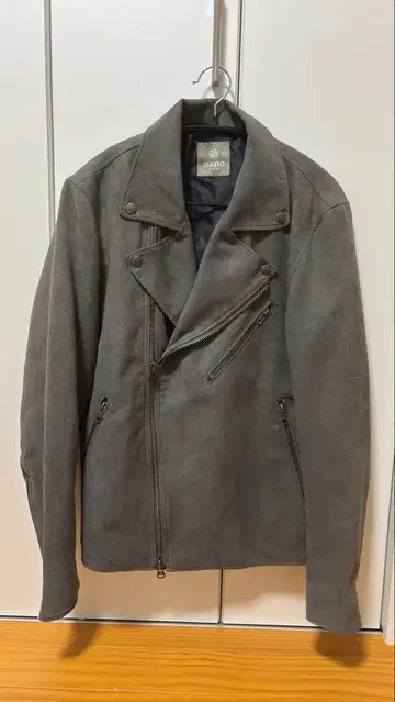 나노 유니버스 스웨이드 더블 라이더 자켓