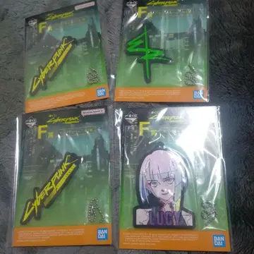 제일복권 사이버펑크 엣지러너 러버 참 3종 총 4개