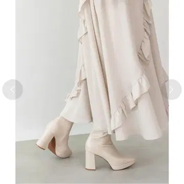 RANDA 스트레치 청키힐 숏부츠